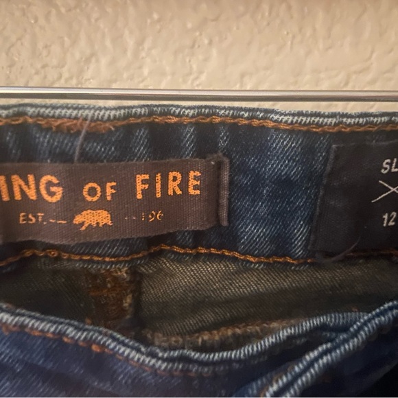Ring of Fire boy’s blue jeans, style Speedy slim fit stretch Moto jeans size 12 - Picture 3 of 6